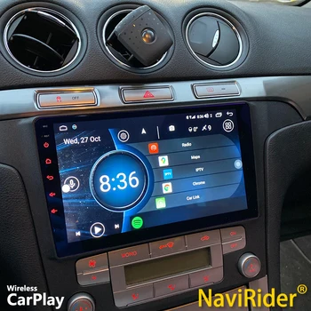 128 GB Радиото в автомобила 2Din Android 13 Сензорен Екран Мултимедиен Плейър За Ford S Max и S-MAX 2007-2015 GPS Стерео Carplay Главното Устройство