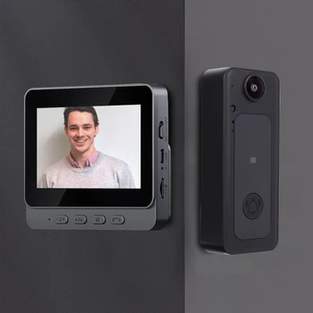 2.4 G WiFi видео домофон IR Камера за Нощно Виждане IR Безжичен звънец 4,3-Инчов IPS Екран Начало Интелигентен звънец Домофонна система