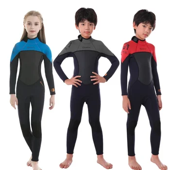 Дебели бански за момичета, момчета, Неопреновый неопрен за сърфиране в интернет, 2,5 мм Водолазен костюм за свободното гмуркане, бански костюми за гмуркане с медузи♫, Детски комплект за къпане