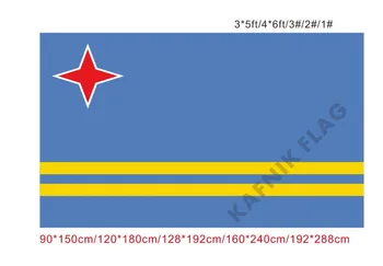 КАФНИК, безплатна доставка 90x150 см/128*192 cm/160*240 см/192*288 см по-големи знамена Флаг Аруба както за вътрешно, външно декоративно