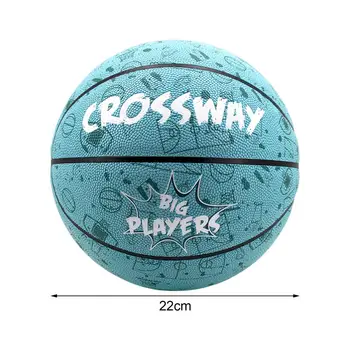 Здрав баскетболен найлон, размер 5, Баскетбол екологично чист, творчески дизайн, удобна дръжка, размер 5, баскетболен