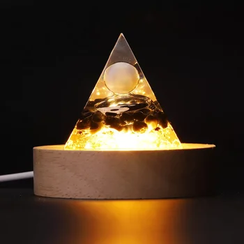 Камъни Crystal Orgonite Пирамида Аметист Оливин Генератор на Енергия Рейки Чакра Щастливо Изцеление Средство за Медитация Начало Декор