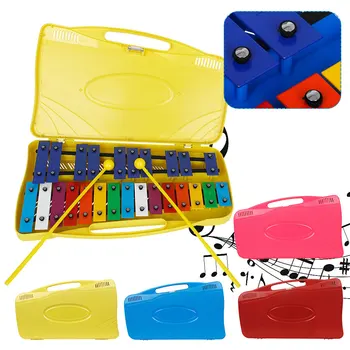 25-Дъга Ксилофон Детски Музикални Инструменти с Цветни Бутони Детска Цветна Музикална Играчка е 2 Безопасни за Деца Чук за Деца