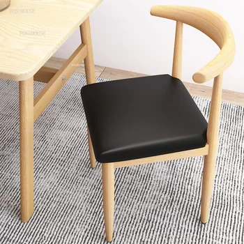 Трапезни столове в скандинавски стил с облегалка, Модерен кухненски мебели, Просто домашен маса за хранене, стол за дневна, столове за домашен кабинет, стол за кафене за почивка