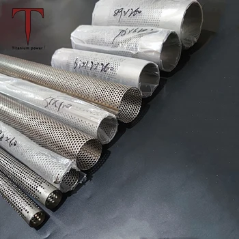 Перфорирана тръба титан 1,875 инча 47,6 мм дебелина 1 мм и дължина 1000 мм 1,875 