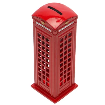 Столбовая Скоростна Телефонна Прасенце Лондонската Телефонна Будка Разменный Банка Пощенски Паричен Саксия Червена Касичка За Съхранение