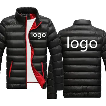 Мъжки яке Може да персонализирате всяка лого, печат, утепленная яке, зимно топло флисовое памучни палта, дрехи на райета, мъжки връхни дрехи голям размер