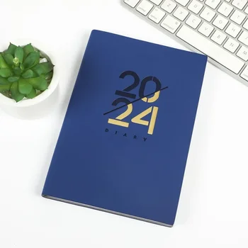 Дневен календар на 2024 година, плановик на английски език, Мека кожа Office 365, испански бележник, канцеларски материали