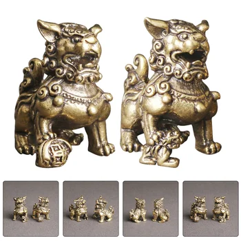 Месингови фигури на лъвове, Месингови орнаменти, Месингови статуетки във формата на лъвове, златни