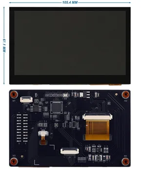 IPS 4.3-инчов HD TFT LCD Капацитивен/Резистивен Сензорен екран XPT2046 GT1151QM SPI + интерфейс I2C 800 *480 16 MB ФЛАШ памет 16 MB ГРАМА