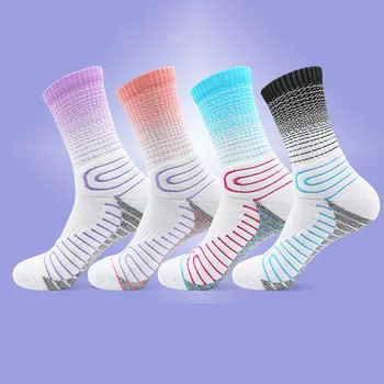 Мъжки и дамски Летни Истински баскетболни чорапи С висока горна част и средна тръба, абсорбиращи потта, с кърпа на дъното, Спортни чорапи.