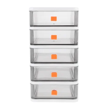 Прибиращ пятислойный преносим шкаф за съхранение на Прозрачна кутия за бижута, настолен органайзер за съхранение за вашия домашен офис