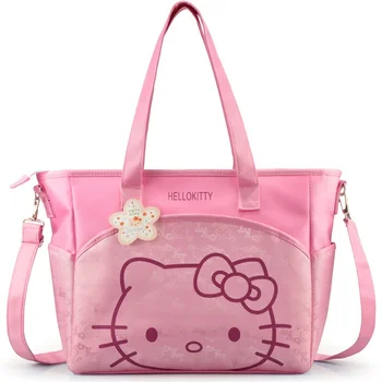 Чанта Sanrio Hello Kitty, скъпа пътна чанта за отдих, мультяшная водоустойчива чанта през рамо сверхбольшой капацитет, дисперсионная чанта-месинджър