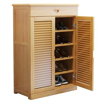 Модерна проста всекидневна, антре, Многослоен шкаф за съхранение на обувки с две врати, богат на функции и икономически шкафче на верандата