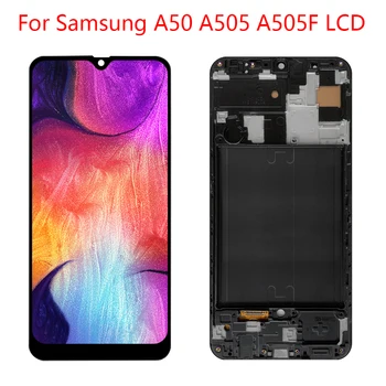 За Samsung A50 SM-A505FN/DS A505F/DS A505 LCD Сензорен дисплей Дигитайзер С Рамка За Samsung lcd A50