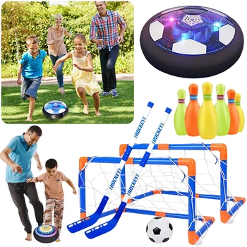 Електрически футболна топка Висящи футболни играчки Футболен Подвижен Хокей топката на въздушна възглавница с led подсветка Подарък за деца
