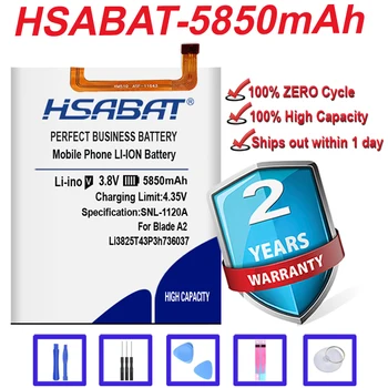 HSABAT Нова Батерия с капацитет от 5850 ма за ZTE BV0720 ZTE Blade A2 ZTE Blade V7 Lite с Две SIM-карти Li3825T43P3h736037