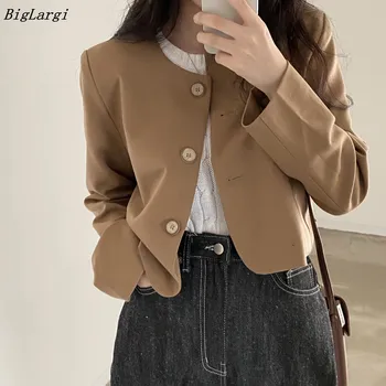 2023 Нови обикновена реколта памучни якета Modis Женски Корейски модерни Дамски якета на Офис дамски якета