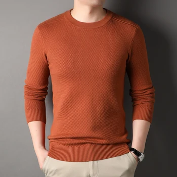 нови вълнени пуловери, мъжки пуловери, висококачествени ежедневни мъжки пуловери с дълъг ръкав и кръгло воротом, есен-зима, компютърна е задължителен за употреба,