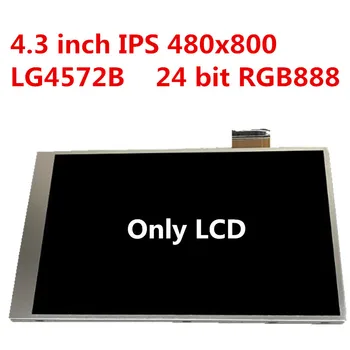 4.3-инчов LCD дисплей, цветен екран, капацитивен модул, резолюция 800x480 RGB, LG4572B, който има IC, бял светодиод, пълно посоката на преглед