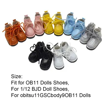 7 Цвята за кукли 1/11 OB11 за кукли 1/12BJD; Кожа Ръчно изработени обувки; Обувки за кукли от Телешка кожа; Куклени Ботуши; Нови Ежедневни