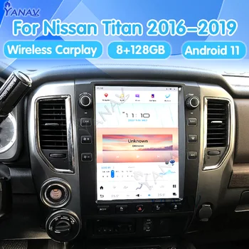 Автомагнитола Android 11 за Nissan Titan 2016-2019 Telsa с вертикален екран, GPS навигация, стереоприемник, Мултимедиен MP3 плейър
