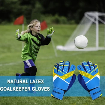 Детски футболни вратарские ръкавици, мини ръкавици за ръцете на вратаря от полиуретан, регулируеми еластични ръкавици за целия пръст за спорт на открито