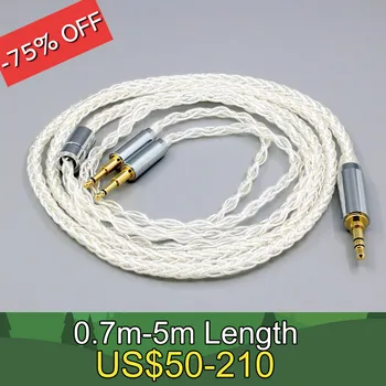 8-жилен 99% 7n палладиевый кабел за слушалки, от чисто сребро за слушалки Hifiman HE560 HE-350 HE1000 XiaoMi с 2,5-ммконтактом LN008393