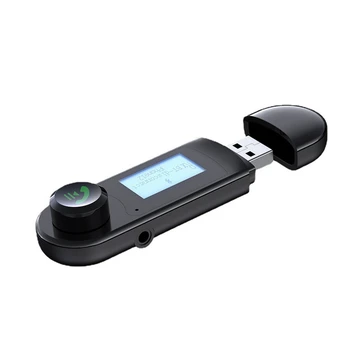 Аудиопередатчик Bluetooth Предавател 2 в 1 Безжичен адаптер с микрофон за аудио повикване телевизия
