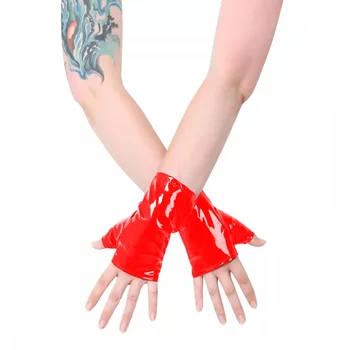 12 Цвята Влажни ръкавици без пръсти до китката, За жени и мъже, ръкавици за cosplay, Полупальцевые ръкавици, подпори за танци в пънк-клуб, модерен подарък