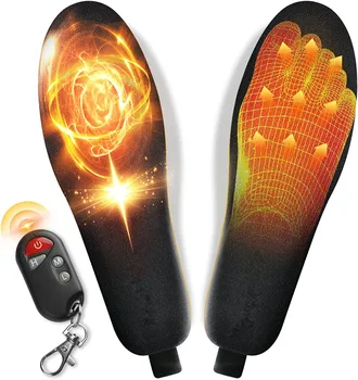 1 Чифт стелки с електрически нагревател, тънки, акумулаторна чрез USB, бързо нагревающихся, с wi-fi дистанционно управление, топъл обувки за ски