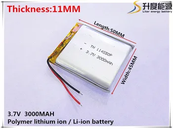 3,7 3000 mah 114550 Литиево-полимерни Li-Po литиево-йонни акумулаторни батерии за Mp3 MP4, MP5 GPS