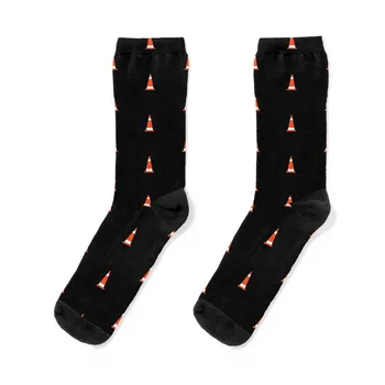 На защитния конус: класически оранжеви чорапи за катерене, мультяшные коледни мъжки чорапи, дамски