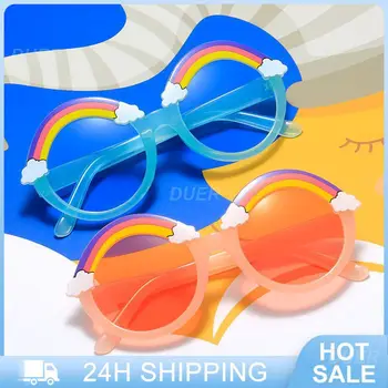 Кръгли Нюанси На Дъгата Uv400 Детски Слънчеви Очила Модерен Очила С Защита От Uv Gafas De Sol, Сладки Детски Слънчеви Очила, Поляризирани Модерен