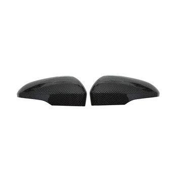 Автомобилна черна капачка огледало за обратно виждане, изработени от въглеродни влакна за Ford US Standard Mondeo Fusion 2013-2021