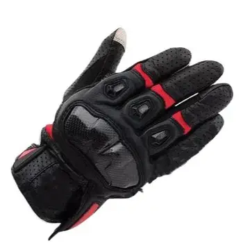 Мотоциклетни ръкавици за защита от падане, кожени ръкавици за състезания по оф-роуд от въглеродни влакна