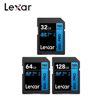 Оригиналната SD карта Lexar 800x Pro 64 GB 128 GB V30 U3 Class 10 UHS-I Със Скорост на четене До 150 MB/s. Карта памет от 32 GB V10 U1 За Камерата