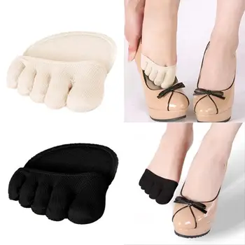 1 чифт памучни възглавници-притурки Инструмент за грижа за пятками, Чорапи за предната част на крака, дамски чорапи в половин ярд един размер