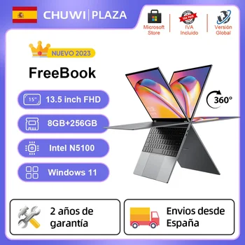 CHUWI FreeBook 360 ° Лаптоп Таблет с 13,5-инчов Сензорен екран FHD Windows 11 Intel Celeron N5100 Четириядрен Процесор, 8 GB 256 GB Поддръжка на стилус
