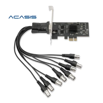 Карта за видеозапис Acasis AHD-PCIE 8 SDI-канален Вътрешна карта, заснемане на видео HD за директно излъчване Подкрепа vMix OBS ps5