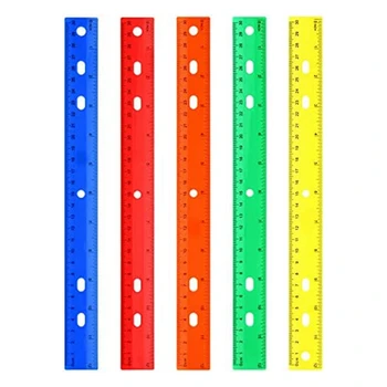 5 цветни линейок, 5 вида инструменти за измерване на цветове, директен пластмасова линия за детски училищни канцеларски материали