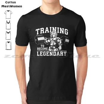 Тренирай, за да стане легендарен-Broly-Мотивационни тениска Аниме Gym От 100% памук, За мъже И Жени, Мека Модна Тениска Z Z Dbz Super Ssj2