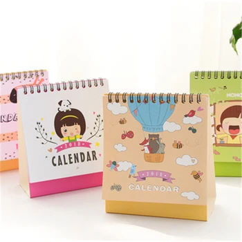 Cartoony календар DL 2018, индивидуален календар, Корейски творчески настолен календар на лунната година, канцеларски области