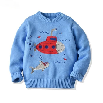 2023 Есенно-зимни дрехи за момичета, детски пуловер, детски модни сини пуловери, детски възли, пуловери, Връхни дрехи