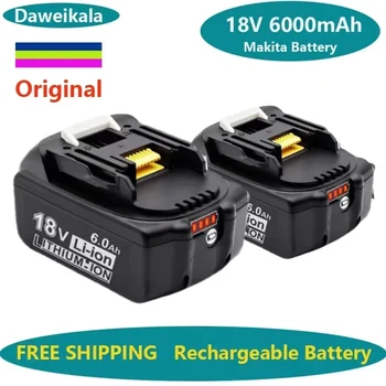 Нова батерия за електрически инструменти 2024 18V с ръчно подзарядкой с led литиево-йонна батерия заместител на LXT BL1860B BL1860 BL1850 + безплатна доставка