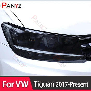 Защитно фолио за фарове, Налобный фенер, Прозрачна черна стикер от TPU за Volkswagen VW Tiguan 5N MK2, Аксесоари 2017 г.-до момента