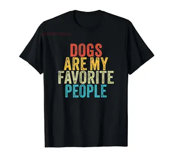 100% Памук, забавни кучета-любимите ми хора, любител на кучета, реколта тениска в ретро стил, МЪЖКИ, дамски УНИСЕКС тениски, Размер S-6XL