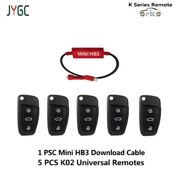 5 броя JYGC Magic Remote Control, обикновен ключ MG-K02 за Audi Style, получавате безплатно 1 бр. Кабел за генериране на Mini HB3 (английска версия)