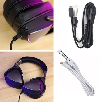 Кабел, слушалки гола носа и горната част на тел Открит край TRS 4 Щифта кабел Мека линия PVC е Съвместим с игри слушалки Asus ROG