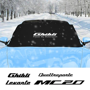 Снежна Предния Капак На Предното Стъкло На Превозното Средство За Защита От Лед Водоустойчив Автоаксесоари За Maserati Logo Mc20 Ghibli Леванте Quattroporte